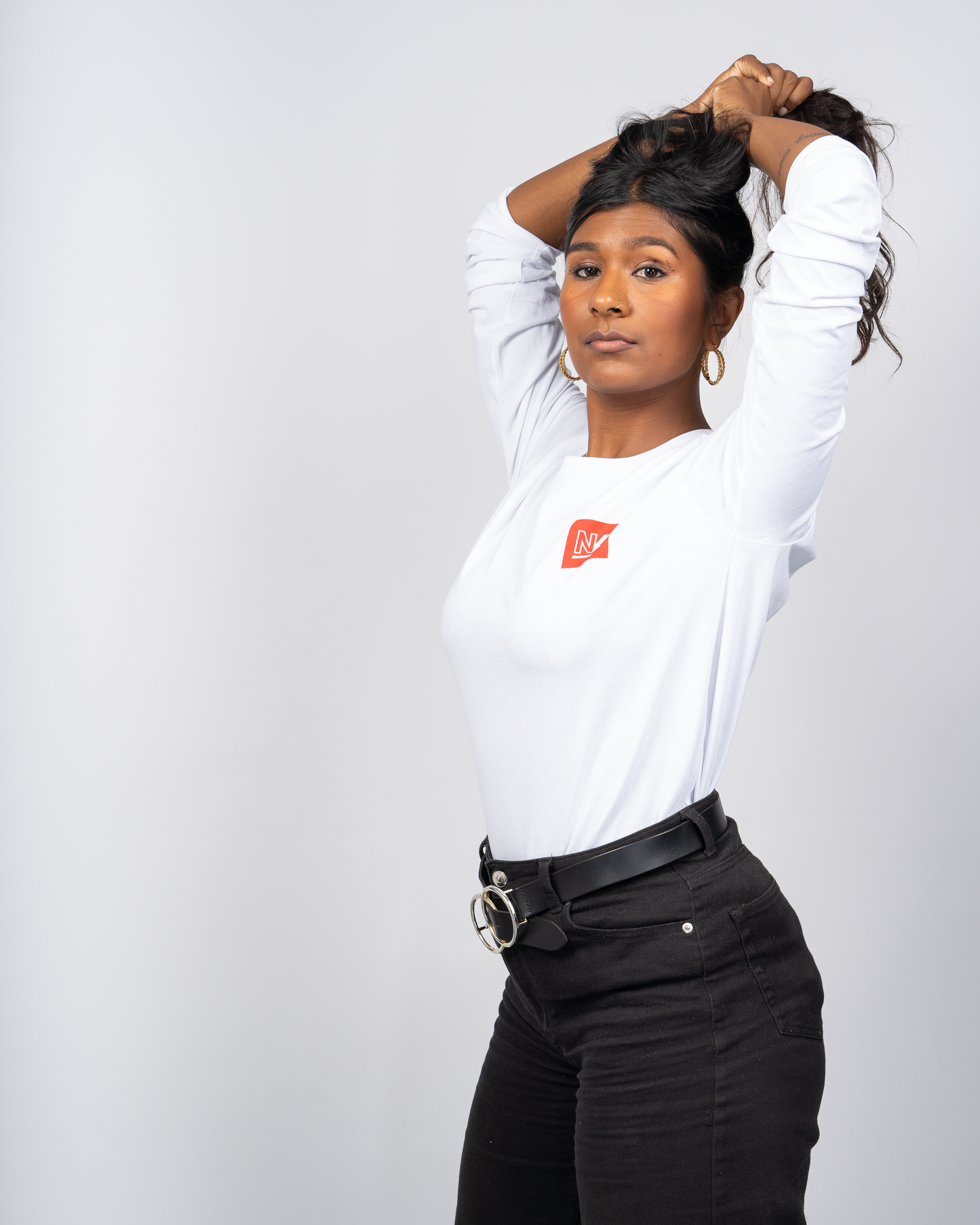 Box Logo Long Sleeve White