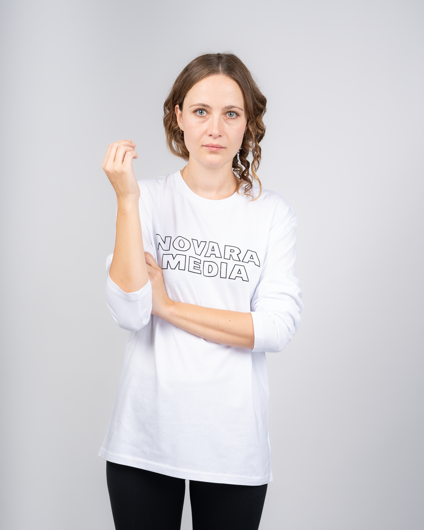 Novara Media Long Sleeve White